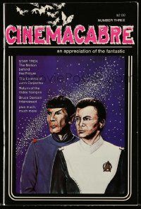 1m528 CINEMACABRE #3 magazine Summer 1980 art of Shatner & Nimoy in Star Trek by Lydia Moon!