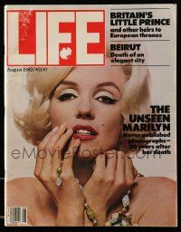 1m555 LIFE MAGAZINE magazine August 1982 never before published photographs of Marilyn Monroe!