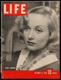 1m566 LIFE MAGAZINE magazine October 17, 1938 Carole Lombard at home by Alfred Eisenstaedt!