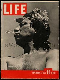1m567 LIFE MAGAZINE magazine September 6, 1937 Harpo Marx at Life party by Rex Hardy Jr.!