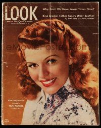 1m571 LOOK magazine March 6, 1945 beautiful smiling Rita Hayworth by Paul Hesse!