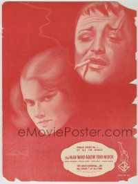 1m137 MAN WHO KNEW TOO MUCH trade ad '34 Hitchcock, different art of smoking Peter Lorre!
