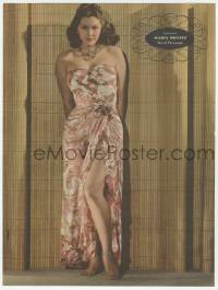 1m186 MARIA MONTEZ magazine ad '40s sexy full-length pin-up photo in tropical dress by Hurrell!