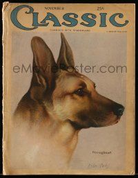 1m575 MOTION PICTURE CLASSIC magazine November 1923 art of Strongheart the dog by Ehler Dahl!