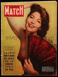 1m582 PARIS MATCH French magazine December 18-25, 1954, great cover portrait of sexy Ava Gardner!