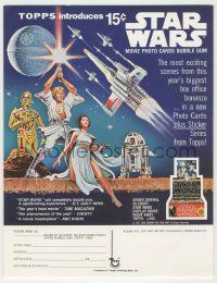 1m192 STAR WARS magazine ad '77 Topps introduces 15 cent movie photo cards bubble gum, Napoli art!
