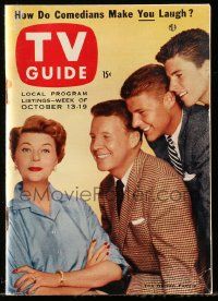 1m607 TV GUIDE magazine October 13, 1956 great image of The Nelson Family on the cover!