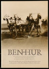 1m733 BEN-HUR English souvenir program book R87 great image of Ramon Novarro in chariot race!