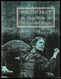1m787 DIVERSIONS & DELIGHTS stage play souvenir program book '80 Vincent Price as Oscar Wilde!