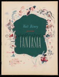 1m799 FANTASIA souvenir program book '42 great image of Mickey Mouse & others,Disney musical cartoon