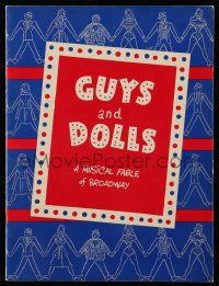 1m825 GUYS & DOLLS stage play souvenir program book '65 a musical fable of Broadway!