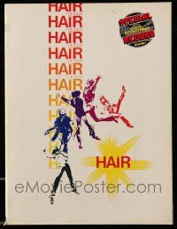 1m828 HAIR souvenir program book '79 Milos Forman, let the sun shine in, includes record!