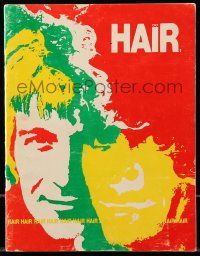 1m827 HAIR stage play souvenir program book '70 cool cover art for the famous musical!