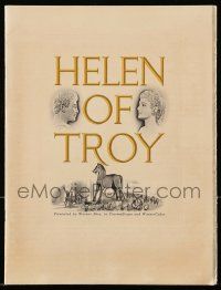 1m037 HELEN OF TROY promo brochure '56 Robert Wise, Rossana Podesta, cool Trojan horse art!