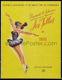 1m852 ICE FOLLIES OF 1953 souvenir program book '53 Shipstad & Johnson ice skating variety show!