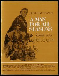 1m884 MAN FOR ALL SEASONS souvenir program book '66 Fred Zinnemann Best Picture Oscar winner!