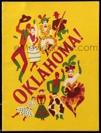 1m895 OKLAHOMA stage play souvenir program book '53 Rodgers & Hammerstein classic!