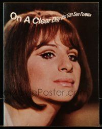 1m898 ON A CLEAR DAY YOU CAN SEE FOREVER souvenir program book '70 many images of Barbra Streisand!