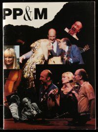 1m906 PETER PAUL & MARY music concert souvenir program book '91 folk music trio performing live!