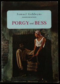 1m909 PORGY & BESS German souvenir program book '60 Sidney Poitier, Dorothy Dandridge, Preminger!
