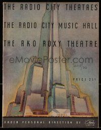 1m913 RADIO CITY ROCKEFELLER CENTER souvenir program book '33 for both the Music Hall & The Roxy!