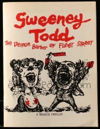 1m969 SWEENEY TODD stage play souvenir program book '79 music by Stephen Sondheim, Fraver art!