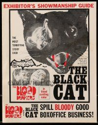 1m027 BLOOD DRINKERS/BLACK CAT promo brochure '66 Edgar Allan Poe & vampires horror double-bill!