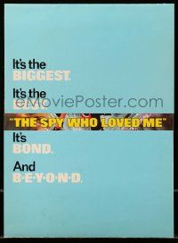 1m054 SPY WHO LOVED ME promo brochure '77 great art of Roger Moore as James Bond 007 by Bob Peak!