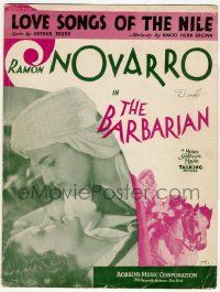 1m325 BARBARIAN sheet music '33 Ramon Novarro & beautiful Myrna Loy, Love Songs of the Nile!