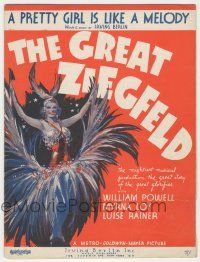 1m365 GREAT ZIEGFELD sheet music '36 showgirl art, Irving Berlin's A Pretty Girl is Like a Melody!