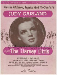 1m367 HARVEY GIRLS sheet music '45 Judy Garland, On The Atchison, Topeka & The Santa Fe!