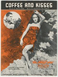 1m368 HER JUNGLE LOVE sheet music '38 sexy tropical Dorothy Lamour, Ray Milland, Coffee and Kisses!