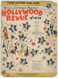 1m376 HOLLYWOOD REVUE sheet music '29 Buster Keaton, Joan Crawford & stars, Your Mother & Mine!