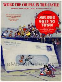 1m397 MR. BUG GOES TO TOWN sheet music '41 Dave Fleischer cartoon, We're the Couple in the Castle!