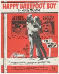 1m437 TWO FOR THE ROAD English sheet music '67 Audrey Hepburn, Albert Finney, Happy Barefoot Boy!