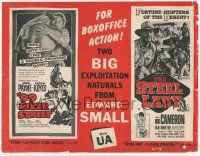 1m069 99 RIVER STREET/STEEL LADY trade ad '53 two big exploitation naturals from Edward Small!