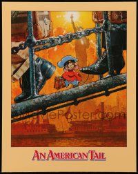 1m078 AMERICAN TAIL trade ad '86 Steven Spielberg, Don Bluth, art of Fievel the mouse by Struzan!