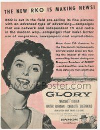1m110 GLORY trade ad '56 art of former child star Margaret O'Brien, who is grown up now!