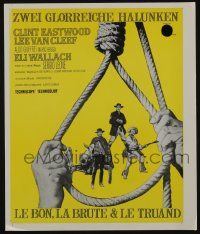 1m113 GOOD, THE BAD & THE UGLY Swiss trade ad '66 Clint Eastwood, Lee Van Cleef, Wallach, Leone!