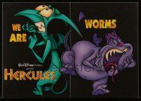 1m119 HERCULES die-cut English trade ad '97 Walt Disney fantasy cartoon, different images!