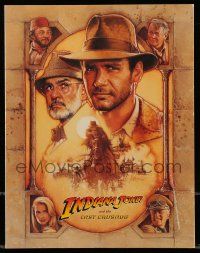 1m121 INDIANA JONES & THE LAST CRUSADE trade ad '89 Drew art of Harrison Ford & Sean Connery!
