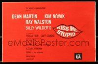 1m126 KISS ME, STUPID trade ad '65 directed by Billy Wilder, cool sexy lips pop-up inside!