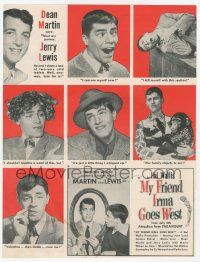 1m143 MY FRIEND IRMA GOES WEST trade ad '50 Dean Martin & 7 images of wacky Jerry Lewis!