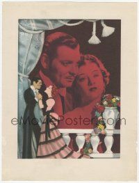 1m145 PARNELL trade ad '37 wonderful different Jacques Kapralik art of Clark Gable & Myrna Loy!