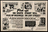 1m147 PICKUP ON SOUTH STREET trade ad '53 Richard Widmark & Jean Peters in Sam Fuller noir classic!