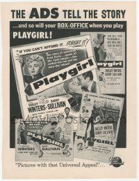 1m149 PLAYGIRL trade ad '54 Barry Sullivan, sexy Shelley Winters is queen of the neon jungle!