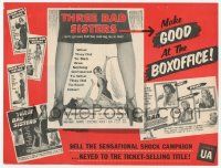 1m170 THREE BAD SISTERS trade ad '56 out to get every thrill they could beg, buy or steal!
