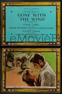 1m308 GONE WITH THE WIND 6 color-glos 11x14 stills '39 Clark Gable, Vivien Leigh, Leslie Howard