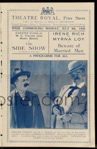 1m211 THEATRE ROYAL English program '28 W.C. Fields & Chester Conklin in The Side Show + more!