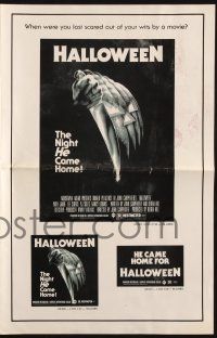 1m262 HALLOWEEN 11x17 ad slick '78 John Carpenter classic, great Bob Gleason art!